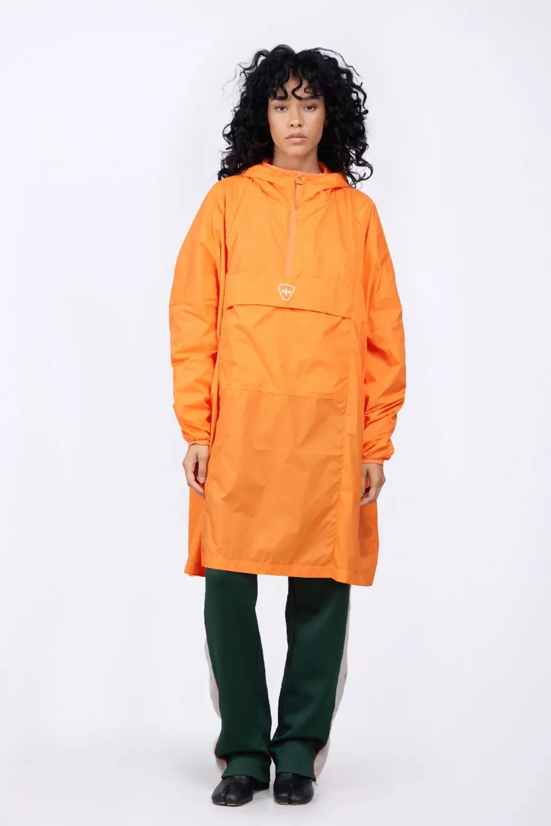 Anorak Coupe-Vent De Poche En Nylon Fin Titi Orange*Gertrude New