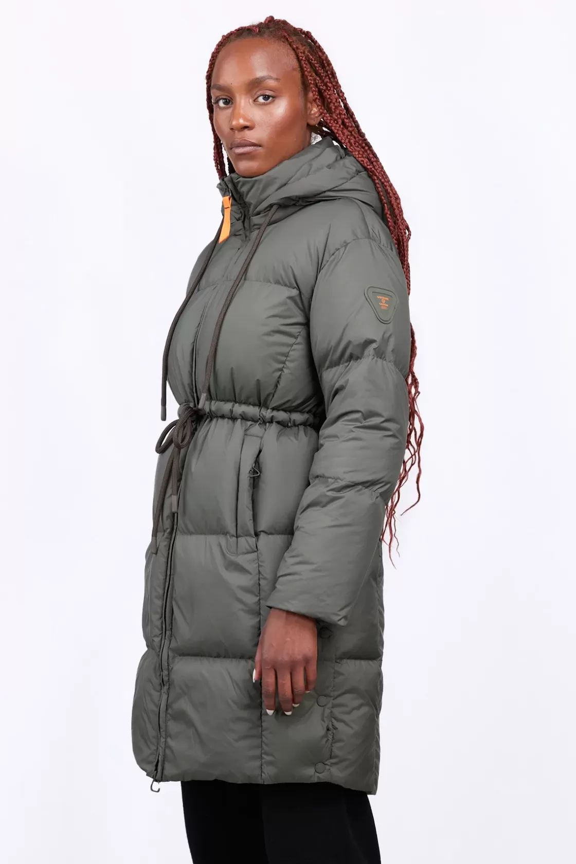 Doudoune Mi-Longue Droite Resserable A La Taille Tamara Kaki*Gertrude Outlet