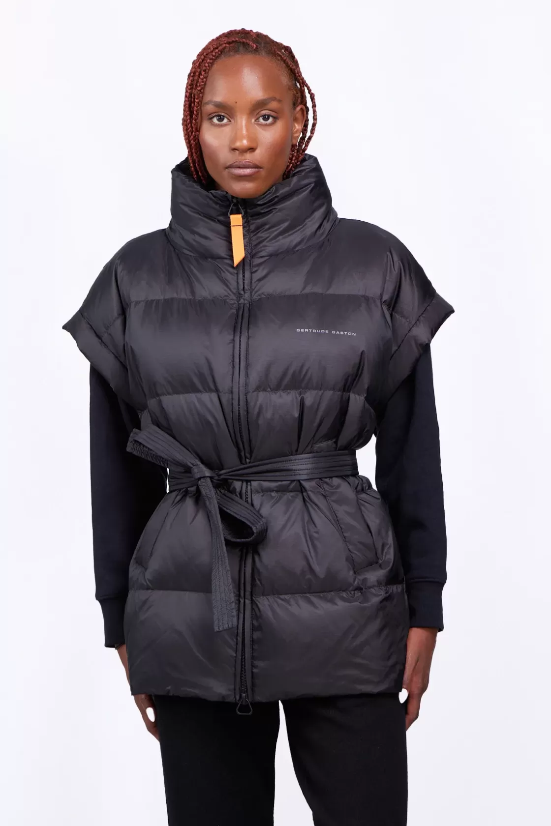 Doudoune Sans Manches Oversize En Nylon Ripstop Gaia Black*Gertrude Shop