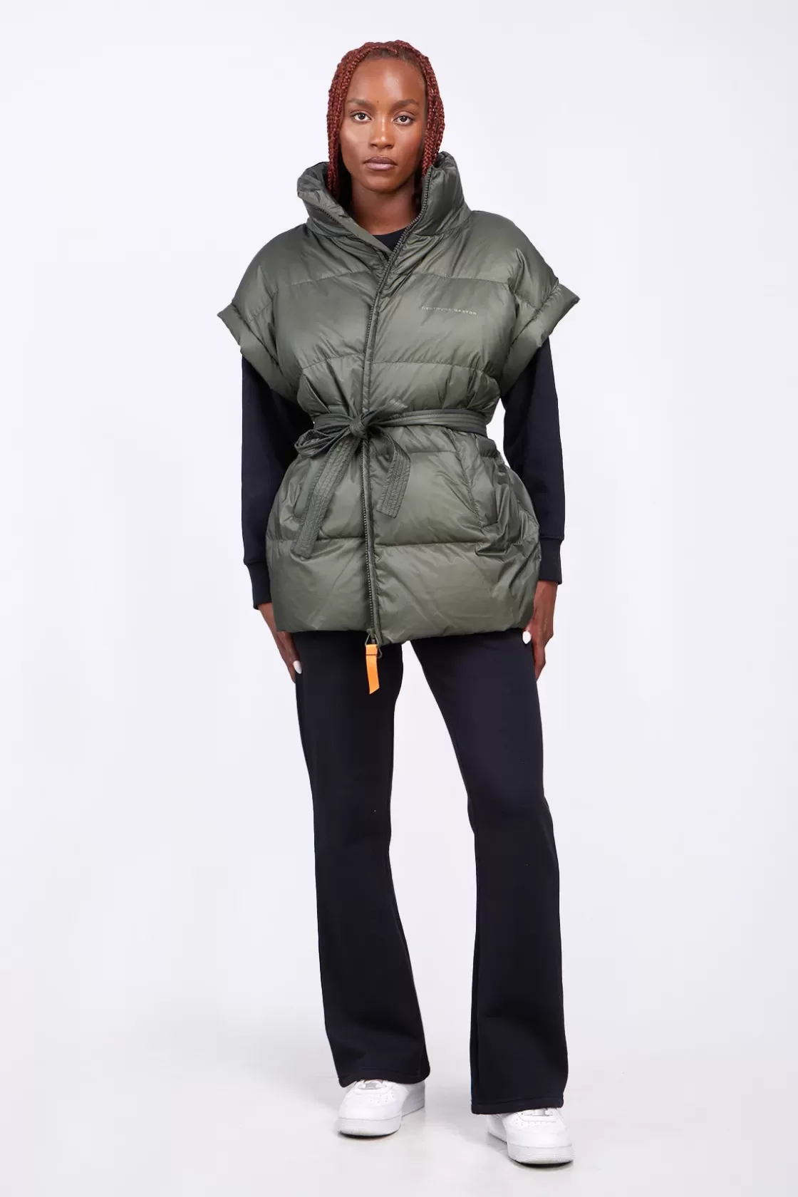 Doudoune Sans Manches Oversize En Nylon Ripstop Gaia Kaki*Gertrude Sale