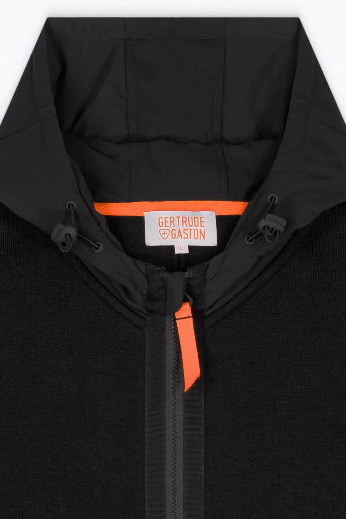 Gilet Bi-Matiere A Capuche Ken Black*Gertrude Clearance