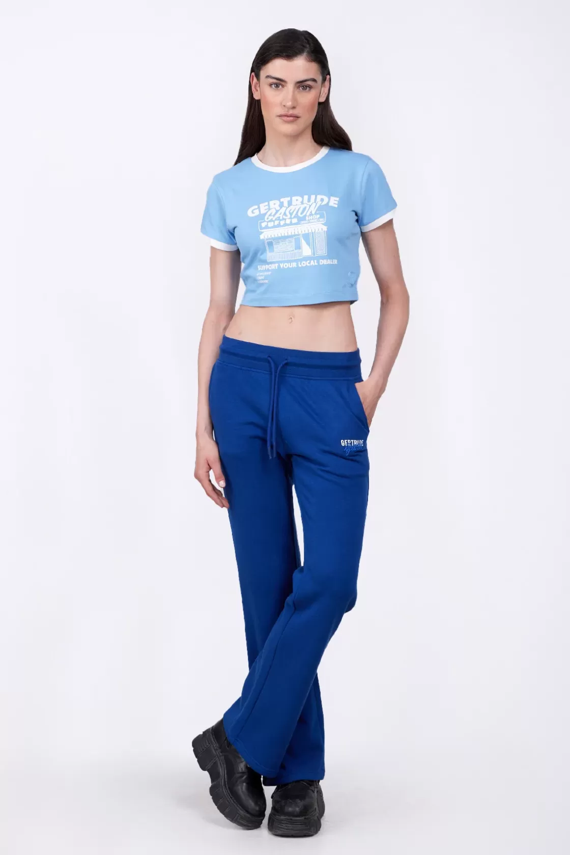Pantalon Jogging Flare Taille Haute Nanou Worker Blue*Gertrude Sale