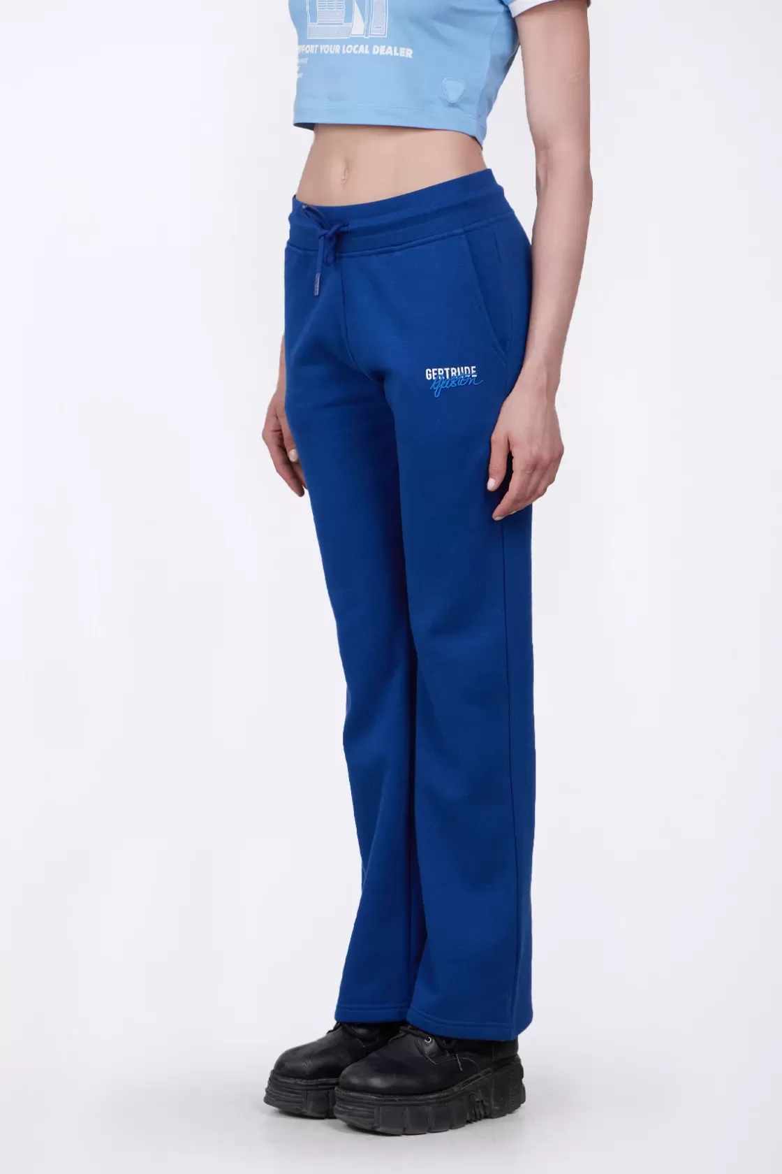 Pantalon Jogging Flare Taille Haute Nanou Worker Blue*Gertrude Sale