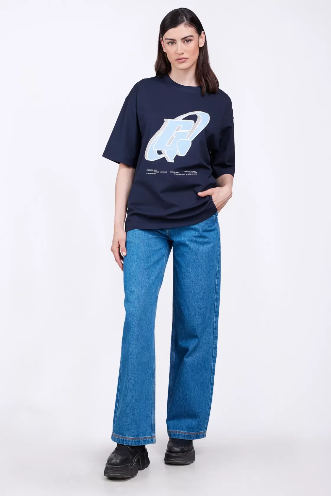 T-Shirt Col Rond Coupe Oversize Barnabe Circle Night*Gertrude Shop
