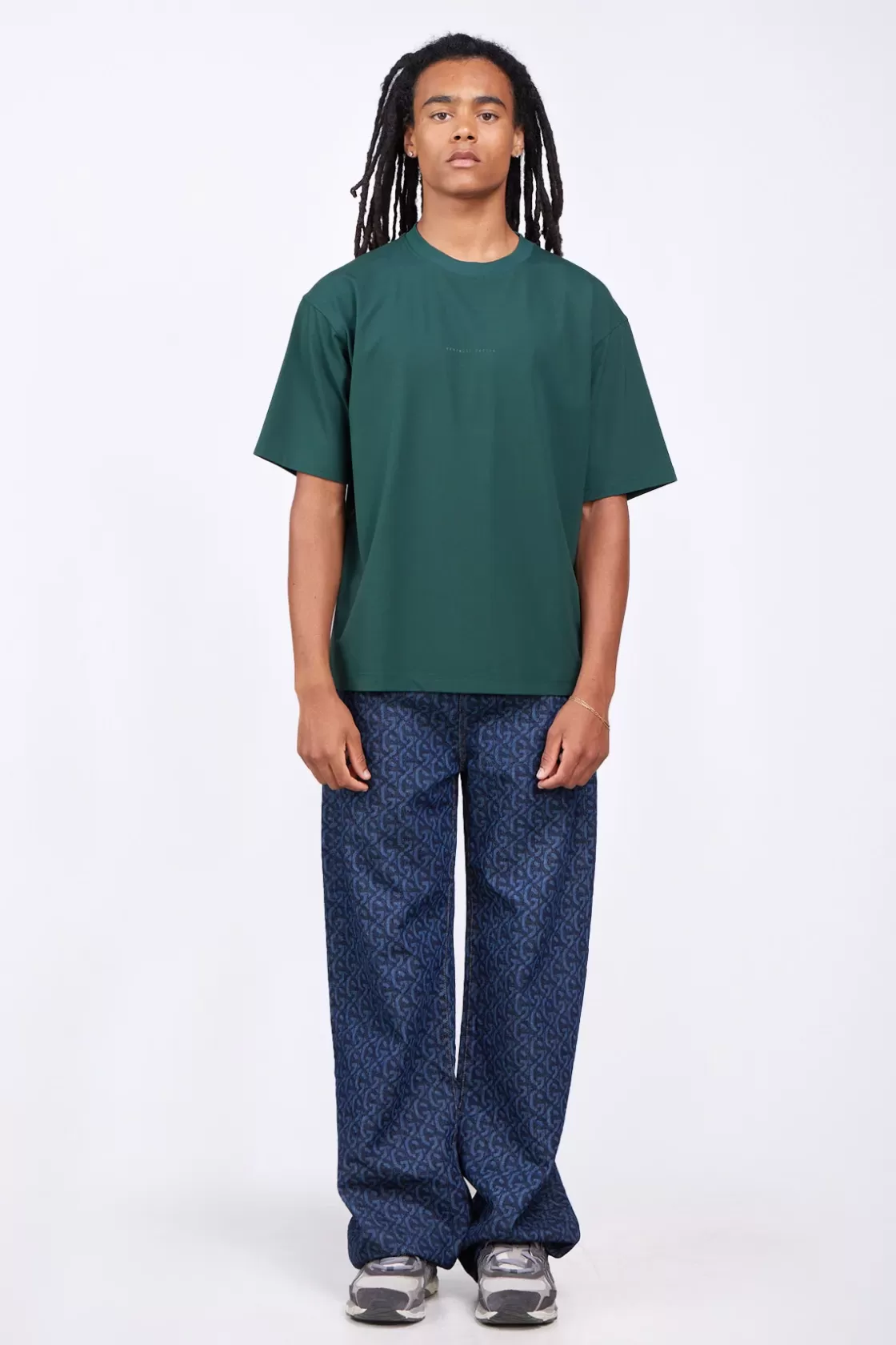 T-Shirt Col Rond Coupe Oversize Barnabe Dark Green*Gertrude Best Sale